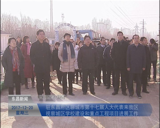 駐東昌府區(qū)聊城市第十七屆人大代表來我區(qū)視察城區(qū)學校建設和重點工程項目進展工作