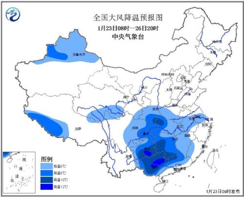 較強(qiáng)冷空氣影響中東部 黃淮江漢江淮等地將有強(qiáng)降雪
