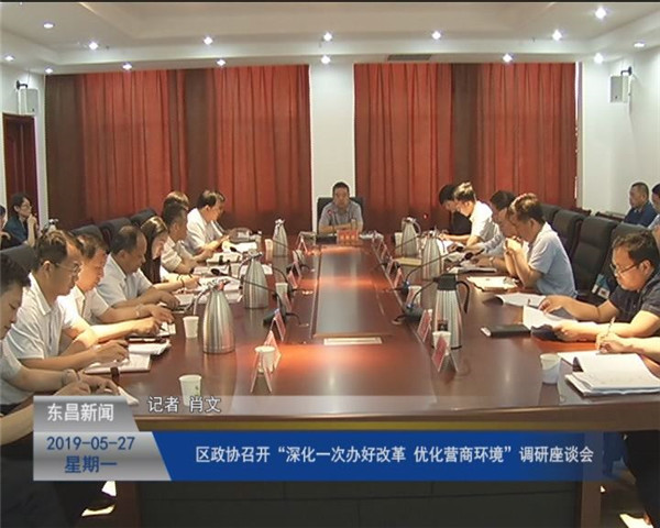 區(qū)政協(xié)召開“深化一次辦好改革 優(yōu)化營商環(huán)境”調(diào)研座談會