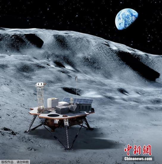 6月1日消息，美國航天局5月31日宣布已挑選出3家商業(yè)公司制造的月球著陸器，它們未來3年內(nèi)將把美航天局的科學(xué)和技術(shù)載荷運(yùn)送至月球表面，為2024年美國宇航員再次登月鋪路。圖為美國航天局提供的商業(yè)著陸器在月球上的效果圖。文字來源：新華網(wǎng)