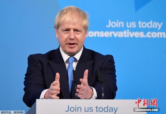 資料圖：英國首相鮑里斯·約翰遜。