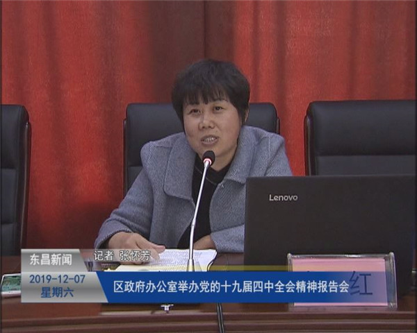 區(qū)政府辦公室舉辦黨的十九屆四中全會(huì)精神報(bào)告會(huì)