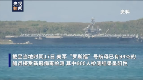 美國“羅斯?！碧柡侥干?60人確診感染