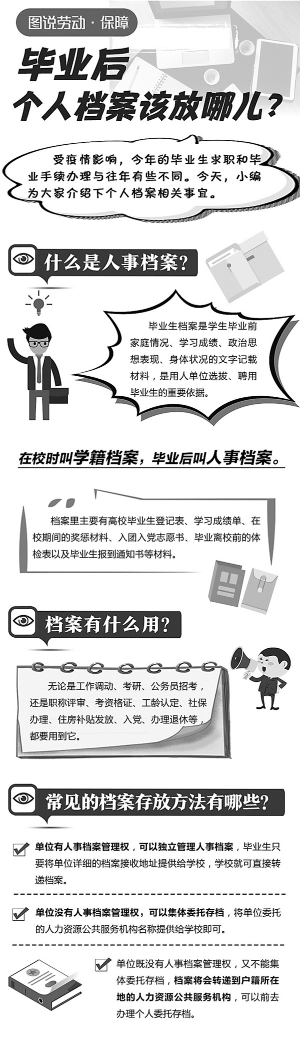 畢業(yè)后個人檔案該放哪兒？
