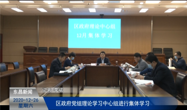 區(qū)政府黨組理論學習中心組進行集體學習