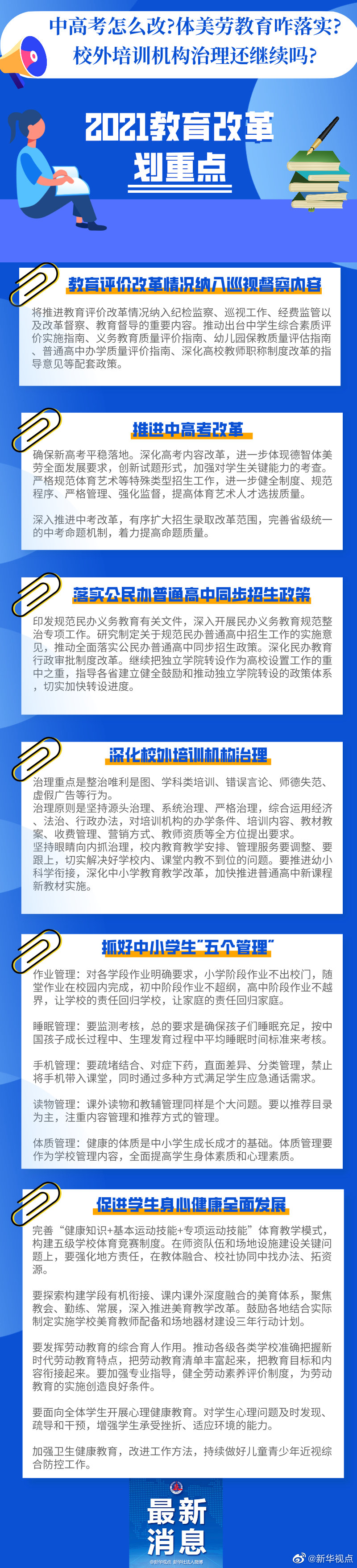 中高考、體美勞、校外培訓(xùn)……2021年這些都要改革！
