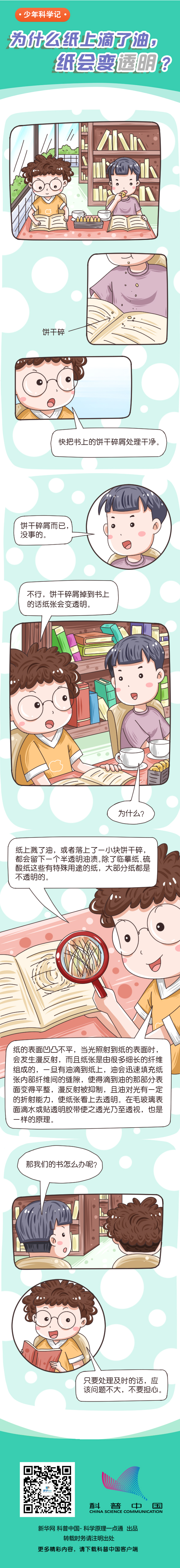 為什么紙上滴了油，紙會變透明？