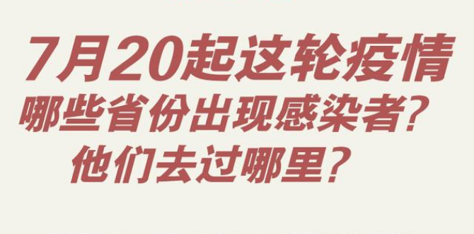 7月20日起這輪疫情，哪些省份出現(xiàn)感染者？他們?nèi)ミ^(guò)哪里？