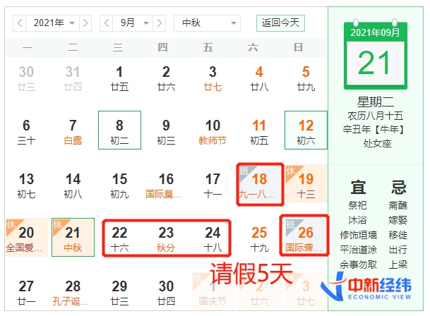 中秋出游有航班價格比高鐵便宜一半 國慶“拼假”可連休13天