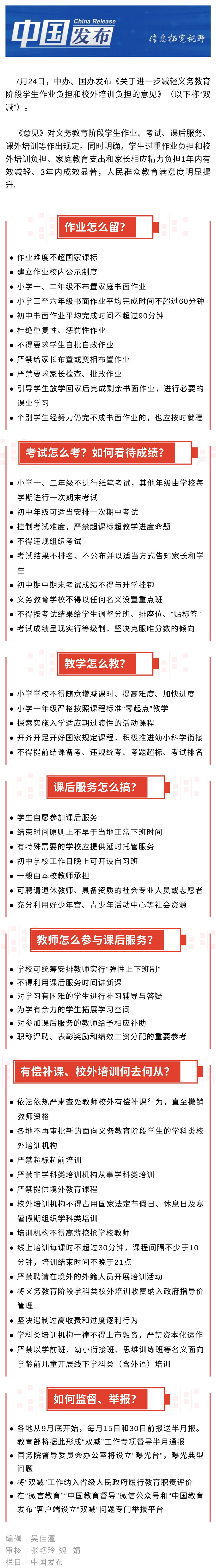 “雙減”到底怎么減？一圖看懂關(guān)鍵變化