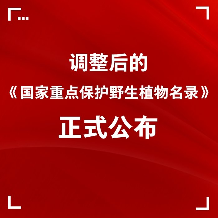 調整后的《國家重點保護野生植物名錄》正式公布