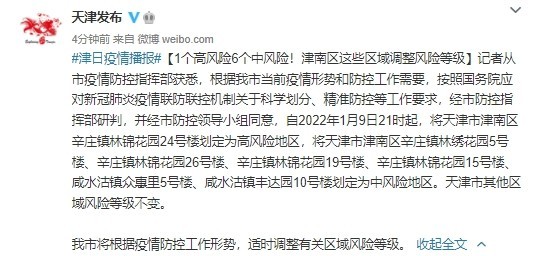 1個(gè)高風(fēng)險(xiǎn)6個(gè)中風(fēng)險(xiǎn)！天津這些區(qū)域調(diào)整風(fēng)險(xiǎn)等級(jí)