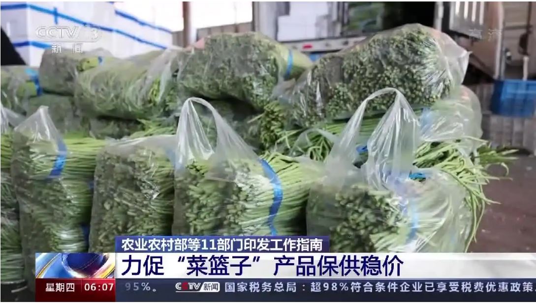 農(nóng)業(yè)農(nóng)村部等11部門印發(fā)工作指南 力促“菜籃子”產(chǎn)品保供穩(wěn)價