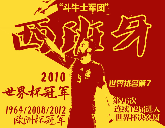 世界杯海報 | 數(shù)說32強之E組：西班牙、哥斯達黎加、德國、日本