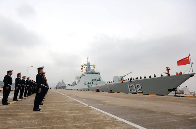 中國(guó)海軍第41批護(hù)航編隊(duì)完成任務(wù)返回舟山[組圖]