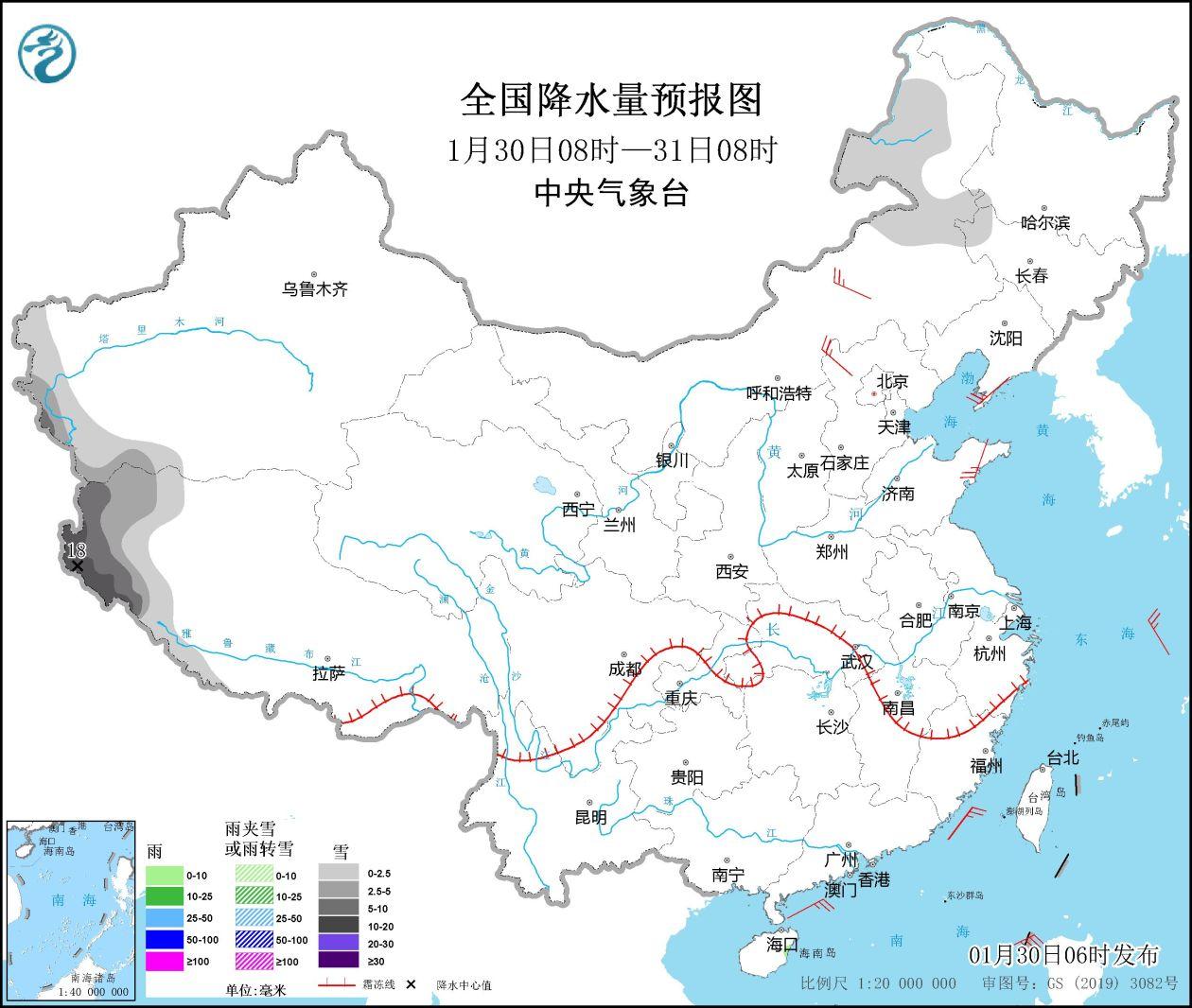 中央氣象臺(tái)：西藏西南部有較強(qiáng)降雪 冷空氣將影響我國(guó)大部地區(qū)