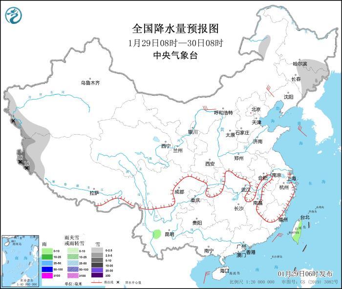 全國大部地區(qū)氣溫將逐步回升 西藏西南部有較強(qiáng)降雪