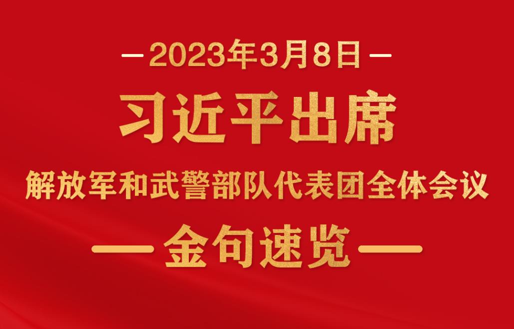 長(zhǎng)圖丨習(xí)近平出席解放軍和武警部隊(duì)代表團(tuán)全體會(huì)議金句速覽