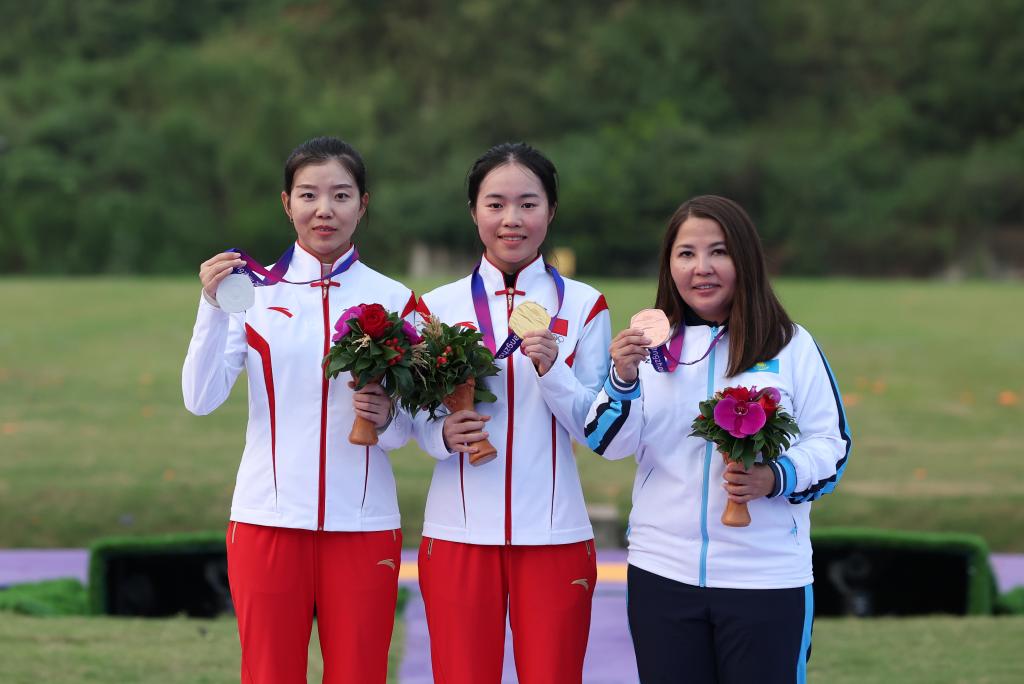 中國女子雙向飛碟13年后再奪個人項目亞運金牌