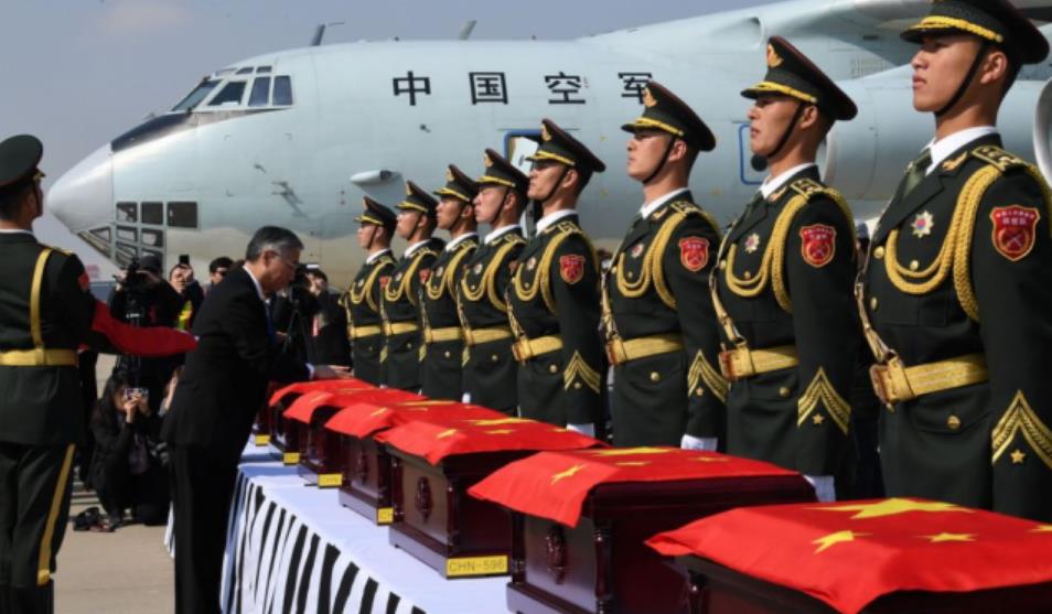 第十批在韓中國人民志愿軍烈士遺骸啟程歸國