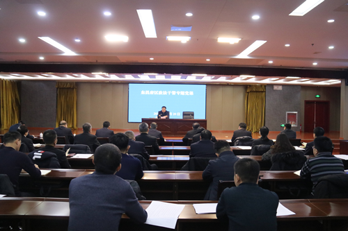 深學(xué)細悟篤行習(xí)近平新時代中國特色社會主義思想 不斷推動政法工作現(xiàn)代化東昌府實踐取得新成效 馬軍權(quán)為東昌府區(qū)政法干警作專題黨課