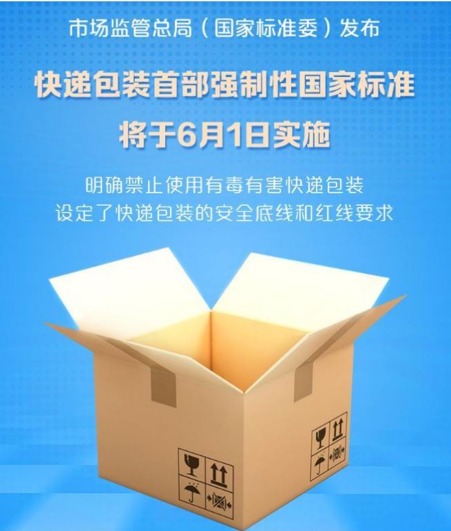 快遞包裝首部強(qiáng)制性國家標(biāo)準(zhǔn)將于6月1日實施
