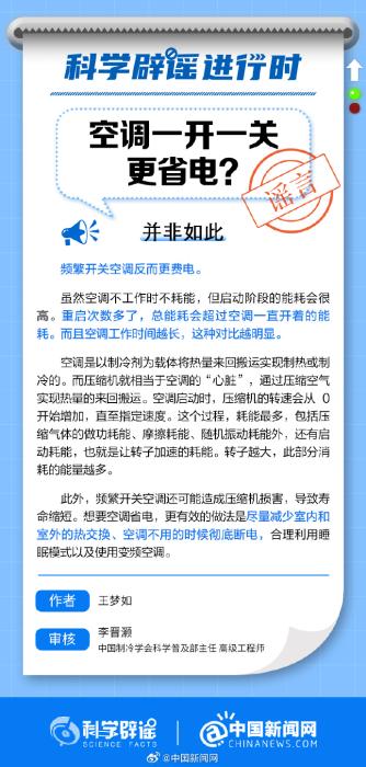 中新真探：頻繁開(kāi)關(guān)空調(diào)更費(fèi)電