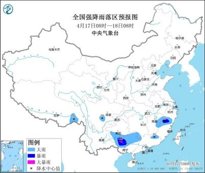 江南及華南部分地區(qū)有較強(qiáng)降雨和強(qiáng)對流天氣
