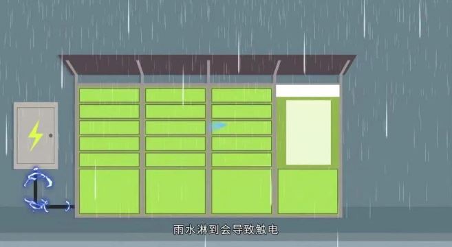 緊急提醒！雷雨天開快遞柜易觸電