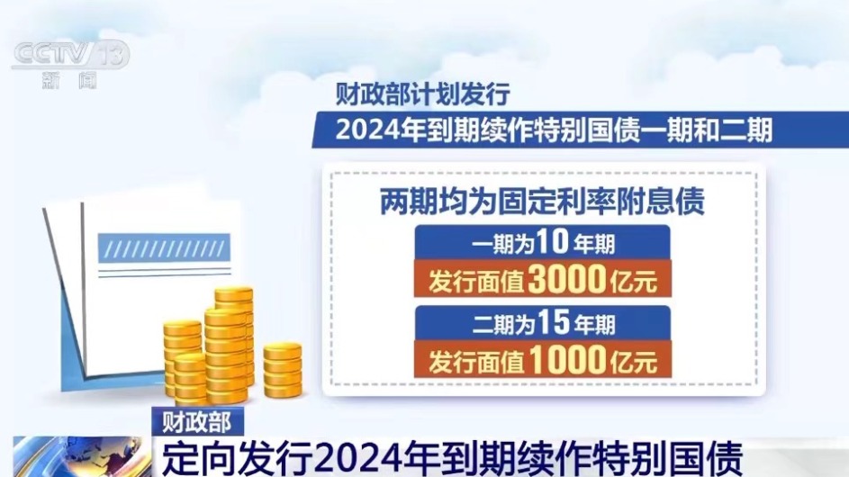 財政部將開展2024年到期續(xù)作特別國債發(fā)行