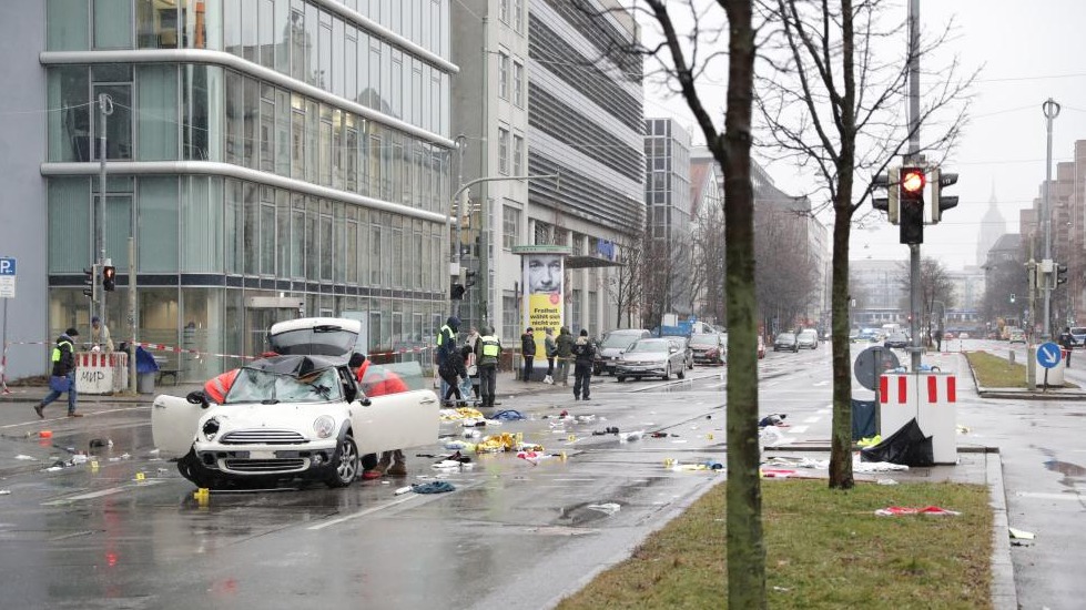 慕尼黑車輛沖撞人群事件造成至少28人受傷