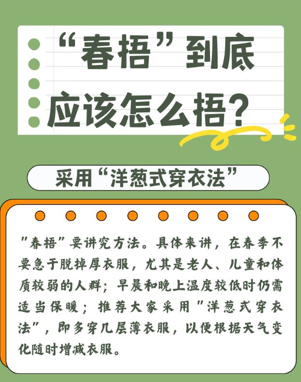 健康中國｜“春捂”到底應該怎么捂？