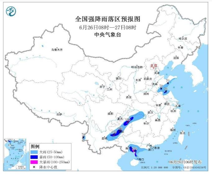暴雨黃色預警！這些地區(qū)今日將有大暴雨