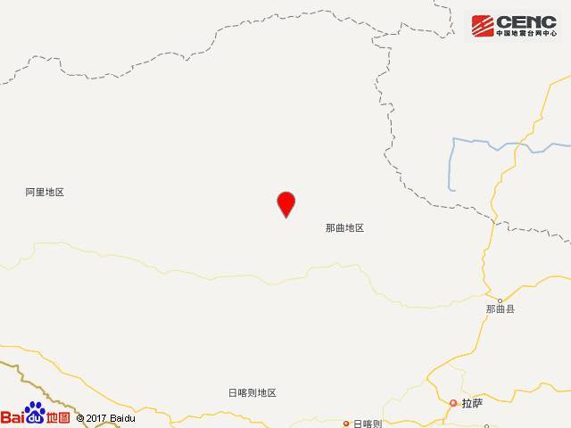 西藏那曲雙湖縣發(fā)生3.8級地震 震源深度8千米